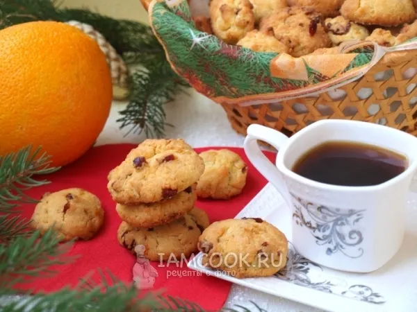 Фото готового блюда: Рождественское печенье с клюквой