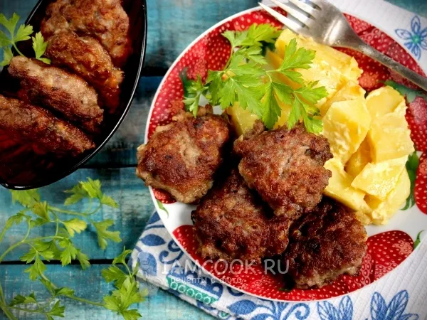 Фото блюда: Котлеты из свинины с майонезом и крахмалом