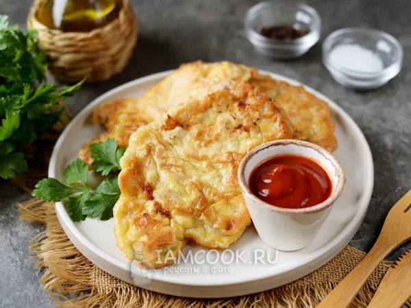 Фото блюда: Отбивная из свинины в майонезе на сковороде (в кляре)