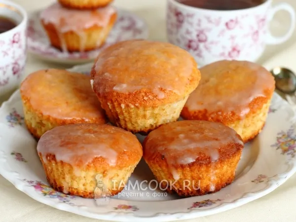 Фото блюда: Лимонные кексы в силиконовых формочках