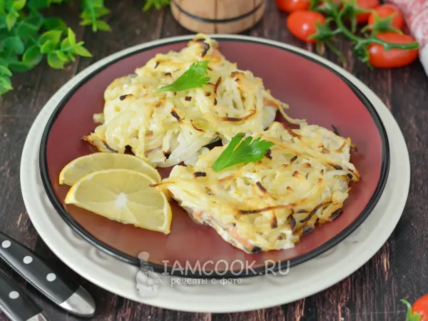 Фото блюда: Кета в майонезе в духовке