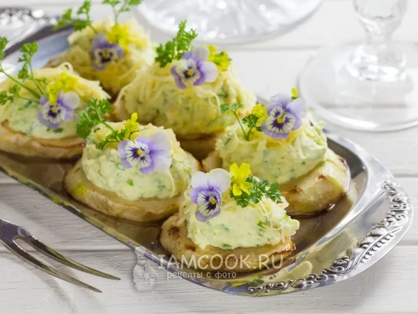 Фото блюда: Жареные огурцы с сыром