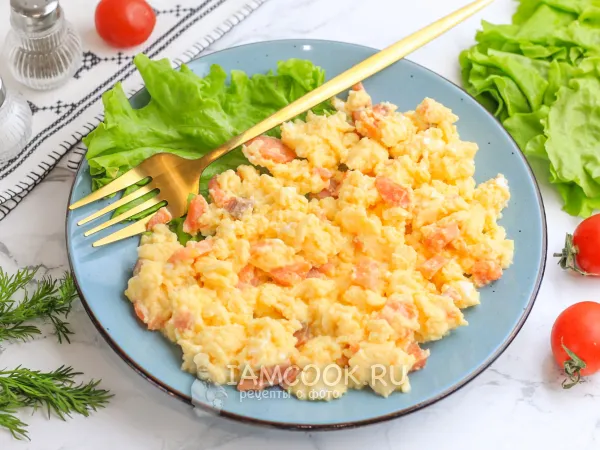 Фото блюда: Скрэмбл с лососем