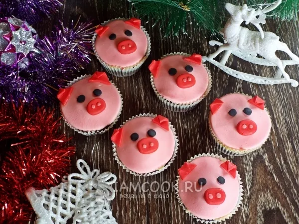 Фото готового блюда: Маффины «Свинки»
