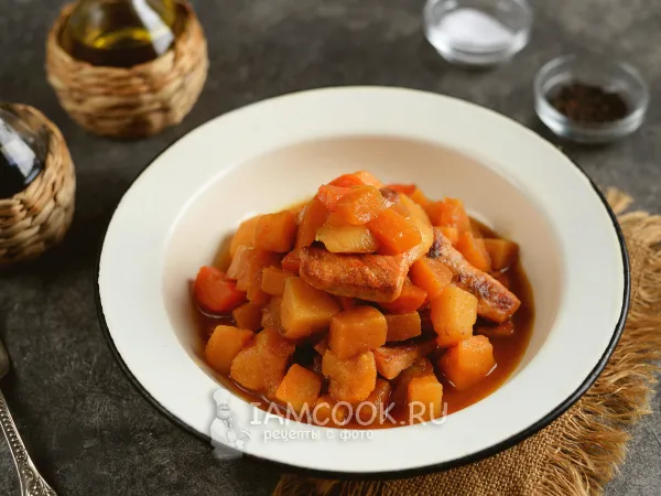Фото блюда: Рагу из репы с мясом