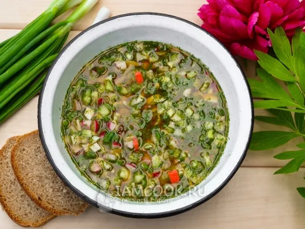 Фото блюда: Окрошка с крабовыми палочками