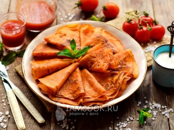 Фото блюда: Томатные блины