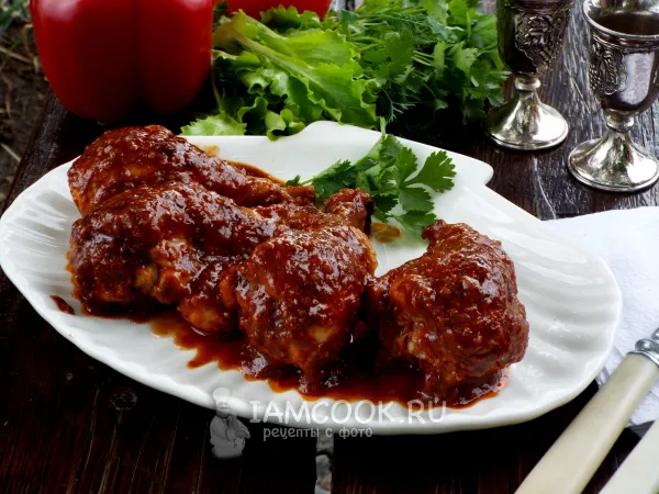 Фото блюда: Куриные ножки в казане на костре