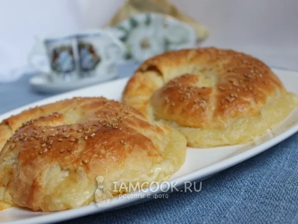Фото готового блюда: Булочки «Улитки с сыром»