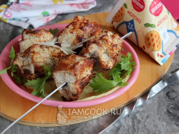 Фото готового блюда: Шашлык из грудки индейки на мангале
