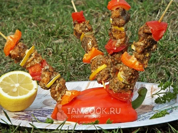 Фото блюда: Шашлык из горбуши