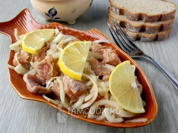 Фото готового блюда: Хе из рыбы (классический рецепт)