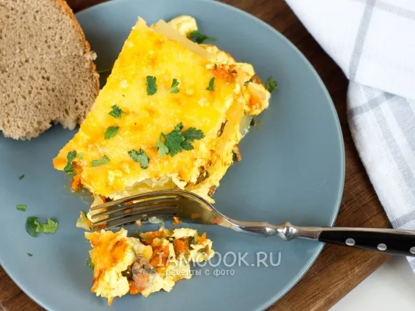 Фото блюда: Запеканка с тыквой, картофелем и шпинатом