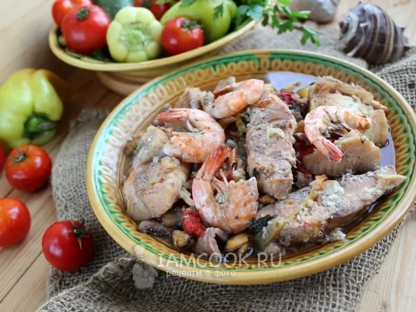 Фото блюда: Катаплана - рыба с овощами в мультиварке