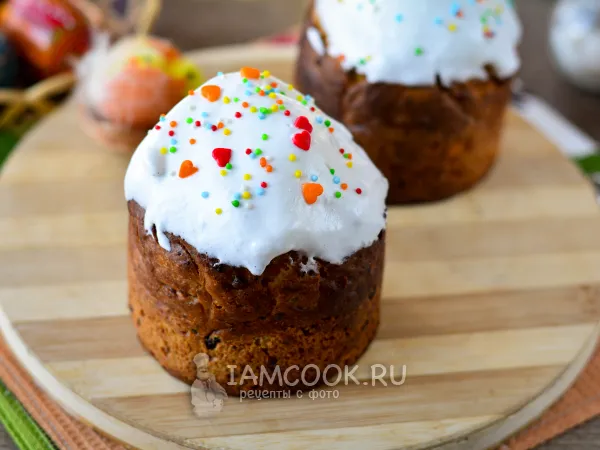 Фото готового блюда: Кулич с творогом от моей бабушки