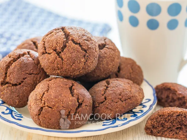 Фото готового блюда: Шоколадное песочное печенье с корицей