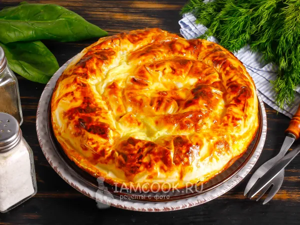 Фото блюда: Баница со шпинатом и брынзой