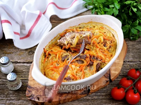 Фото блюда: Свиная печень в духовке