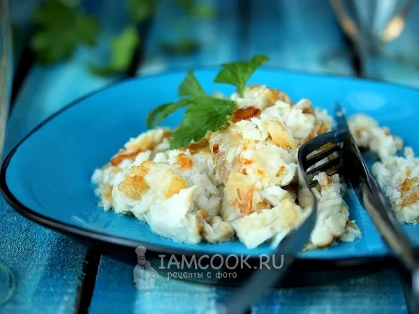 Фото блюда: Филе камбалы, жареное с чесноком