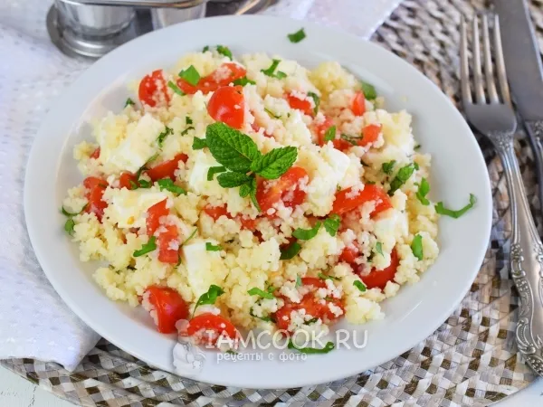 Фото блюда: Салат с кускусом и помидорами