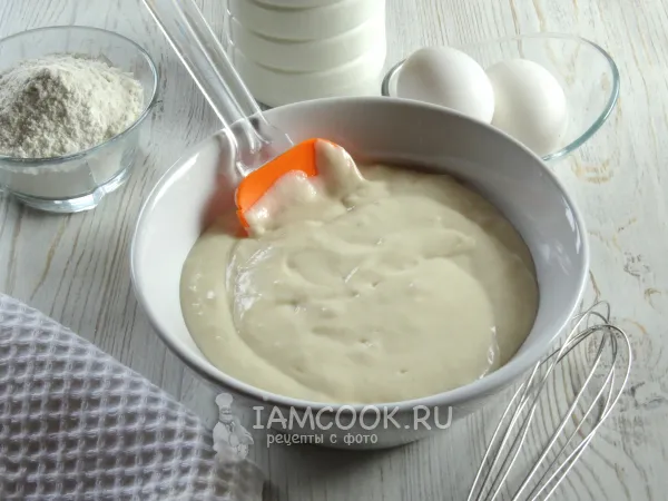 Фото блюда: Тесто для заливного пирога на кефире