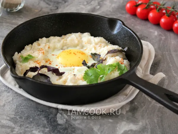 Фото блюда: Яичница с мамалыгой (или полентой)