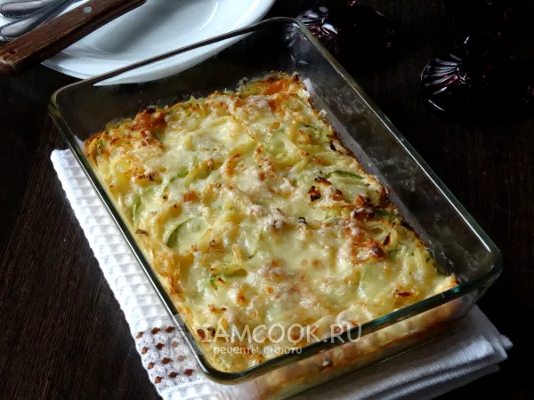 Фото блюда: Гратен из кабачков и картофеля