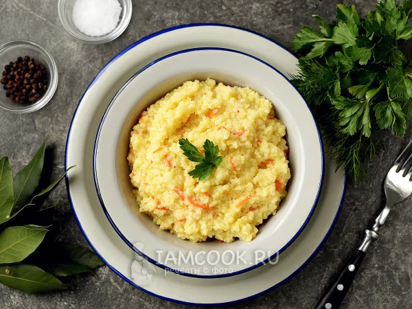 Фото блюда: Пшенная каша с луком и морковью