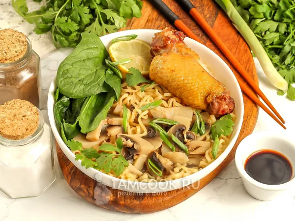 Фото готового блюда: Рамен с уткой