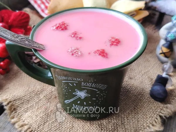 Фото блюда: Малиновый чай с молоком