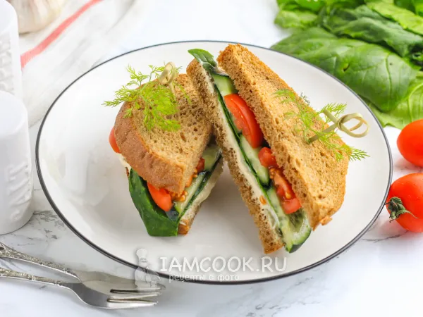 Фото блюда: Сэндвич с хумусом