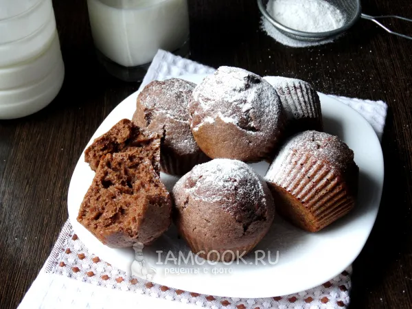 Фото блюда: Кексы на кефире со сгущенкой