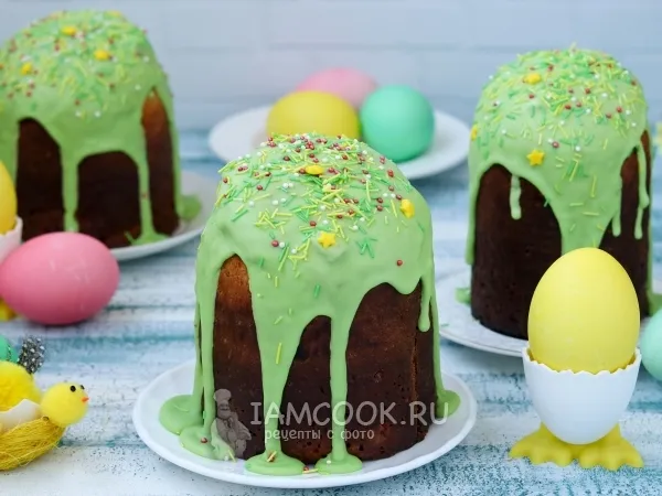 Фото готового блюда: Кулич «Кружевная баба»