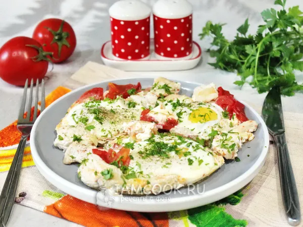 Фото блюда: Яичница с индейкой