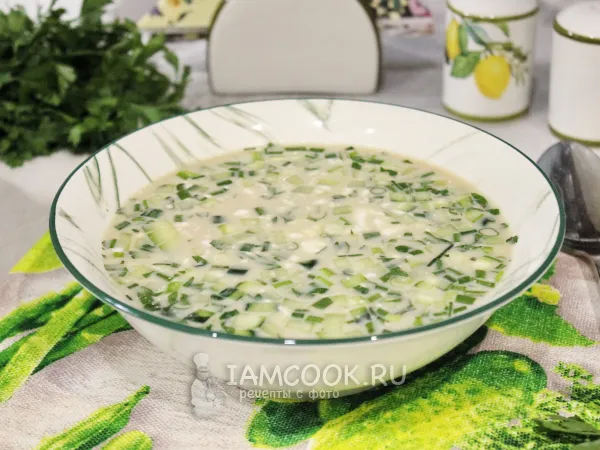 Фото блюда: Окрошка на кефире с квасом