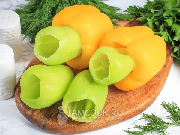 Фото блюда: Замороженный перец для фарширования на зиму