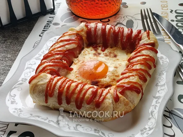 Фото блюда: Лепешка роти с сосиской