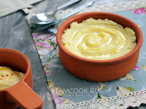 Фото блюда: Постное картофельное пюре с хумусом