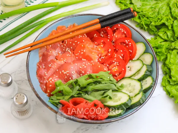 Фото блюда: Поке с форелью