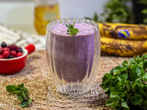 Фото блюда: Смузи с протеином и бананом