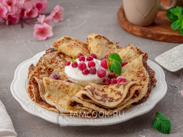 Фото готового блюда: Кето блины из миндальной муки