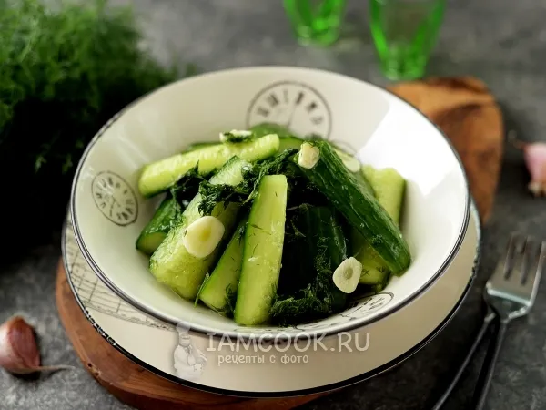 Фото готового блюда: Ленивые огурцы (соленые)