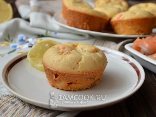 Фото блюда: Закусочные маффины с семгой