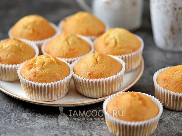 Фото блюда: Маффины с кокосовой стружкой
