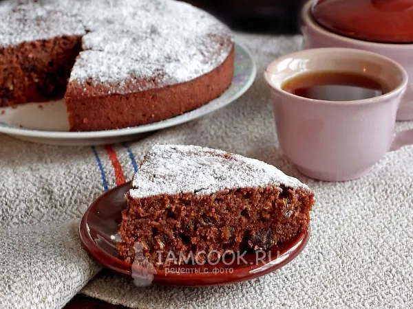 Фото блюда: Манник шоколадный с финиками и миндалем