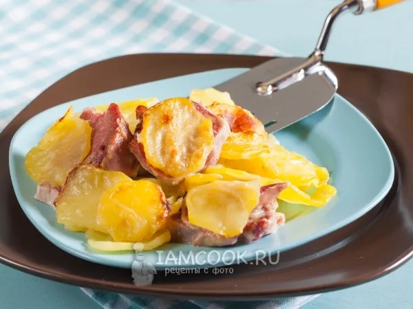 Фото готового блюда: Язык с картошкой