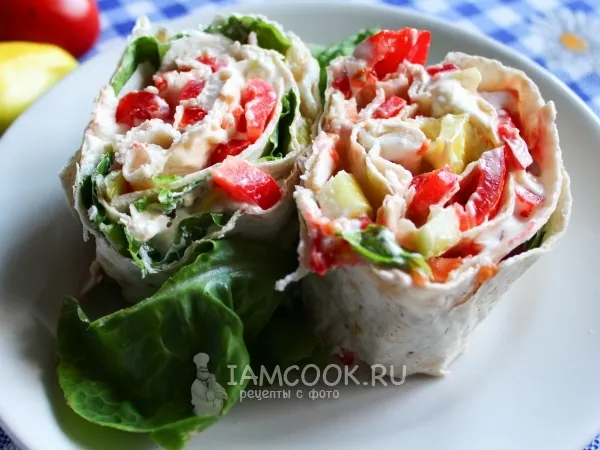 Фото готового блюда: Рулет с овощами