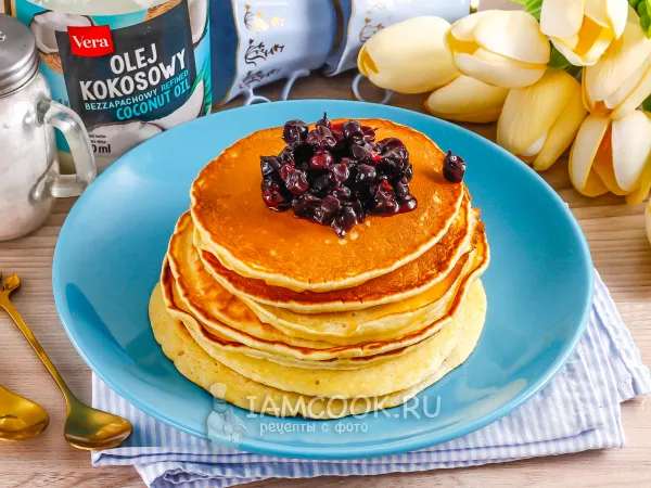 Фото готового блюда: Панкейки на кокосовом молоке