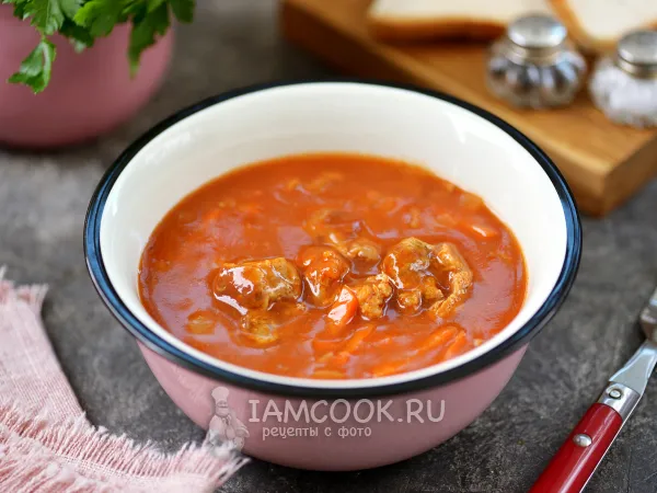 Фото блюда: Гуляш из говядины с томатной пастой