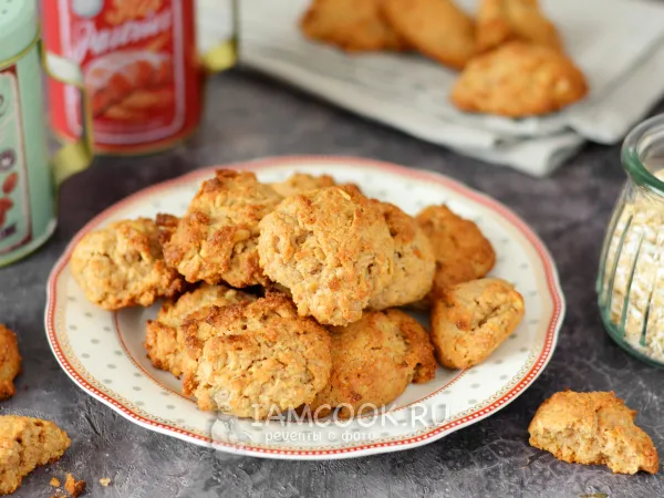 Фото готового блюда: Овсяное печенье с полбяной мукой